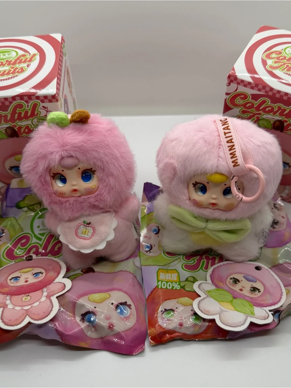 Bundle (2) MM Colorful Fruit‎ Plush Pendant Dolls Pink